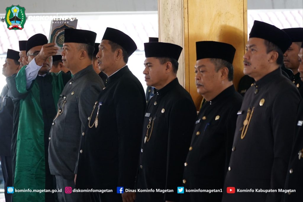 PELANTIKAN PEJABAT PIMPINAN TINGGI PRATAMA, ADMINISTRATOR, PENGAWAS DAN DIREKTUR PERUMDAM LAWU TIRTA – Dinas Komunikasi dan Informatika Kab.&nbsp;Magetan