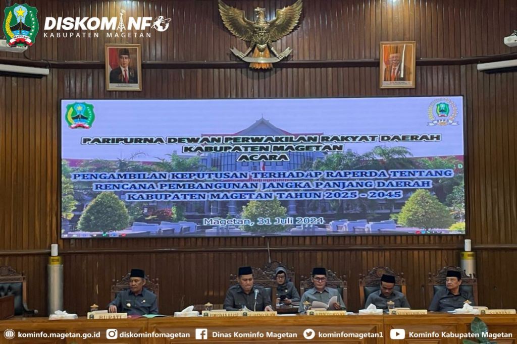 Pengambilan Keputusan Terhadap Raperda Tentang Rencana Pembangunan Jangka Panjang Daerah Kabupaten Magetan Tahun 2025-2045.